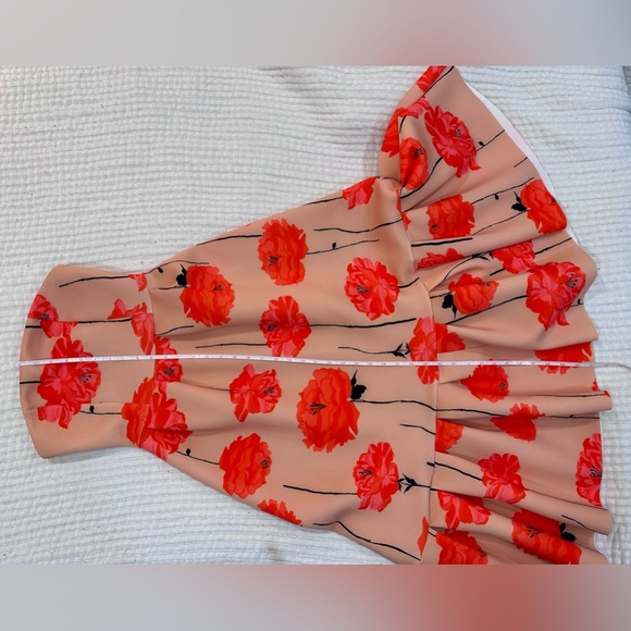 ASOS DESIGN Poppy Printed Bandeau Midi Dress with Ruffle Pep Hem - Picture 12 of 12